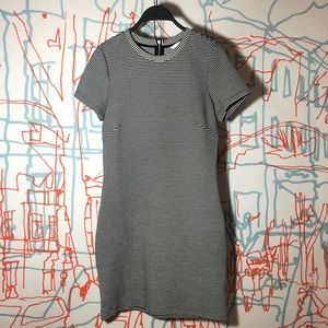 H&M black and white stripe bodycon dress